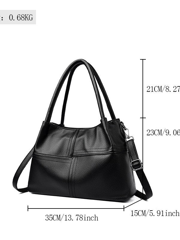 Women's Retro Soft Leather Large Capacity Commuter Tote Bags
