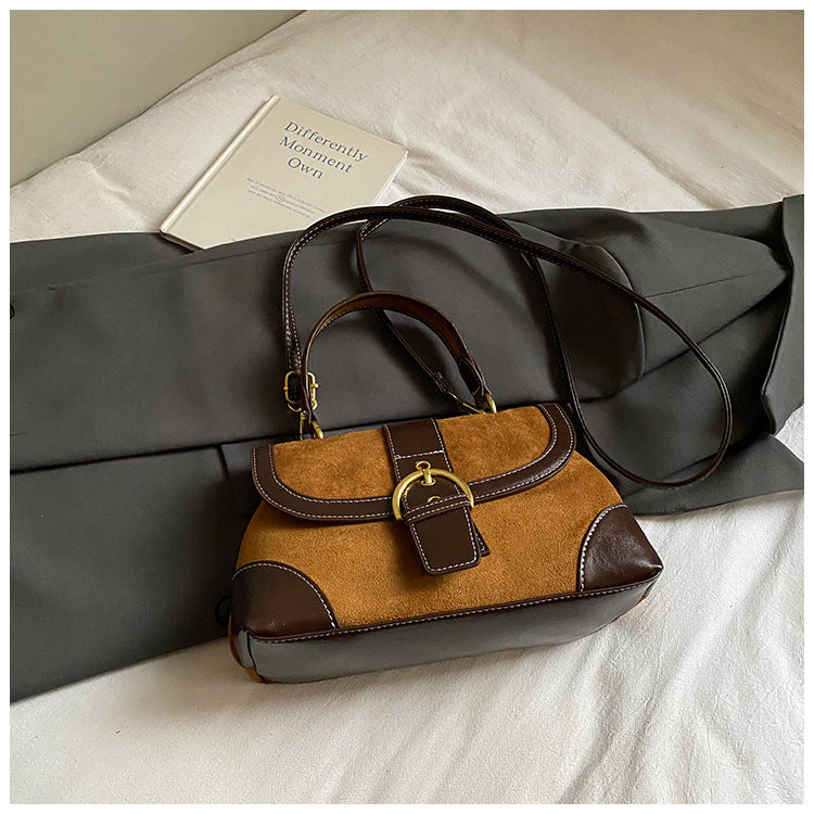 Women's Suede Portable Saddle Fashion Advanced Texture Bags