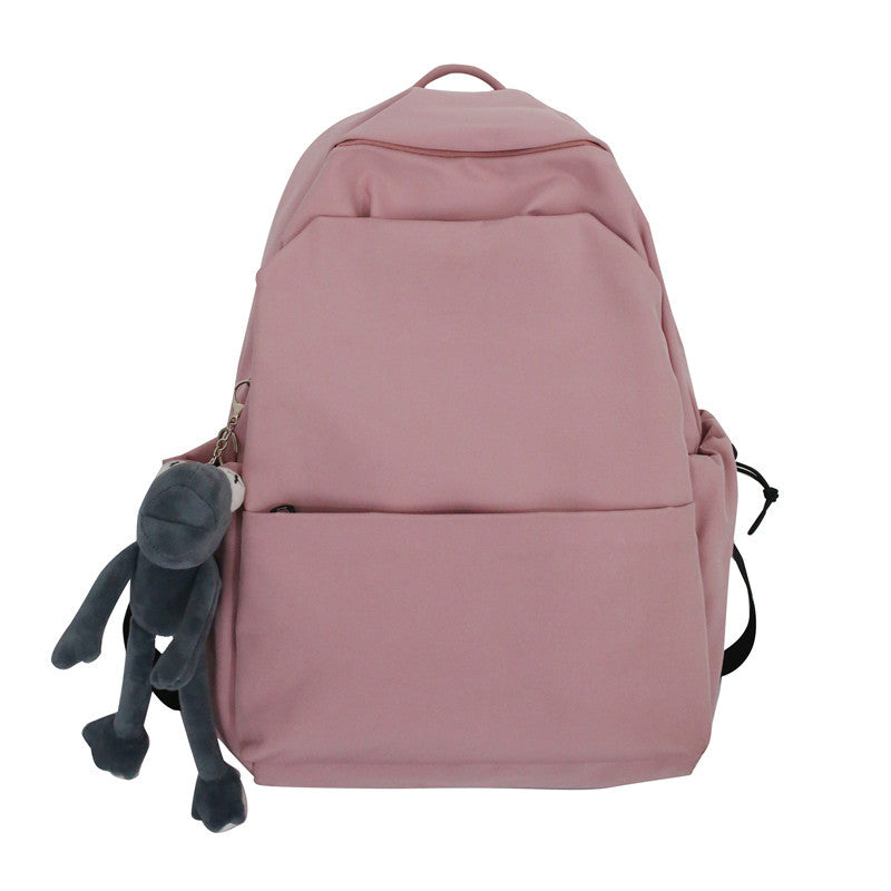 Men's Mori Style Large Capacity Solid Color Trendy Korean College Student Schoolbag