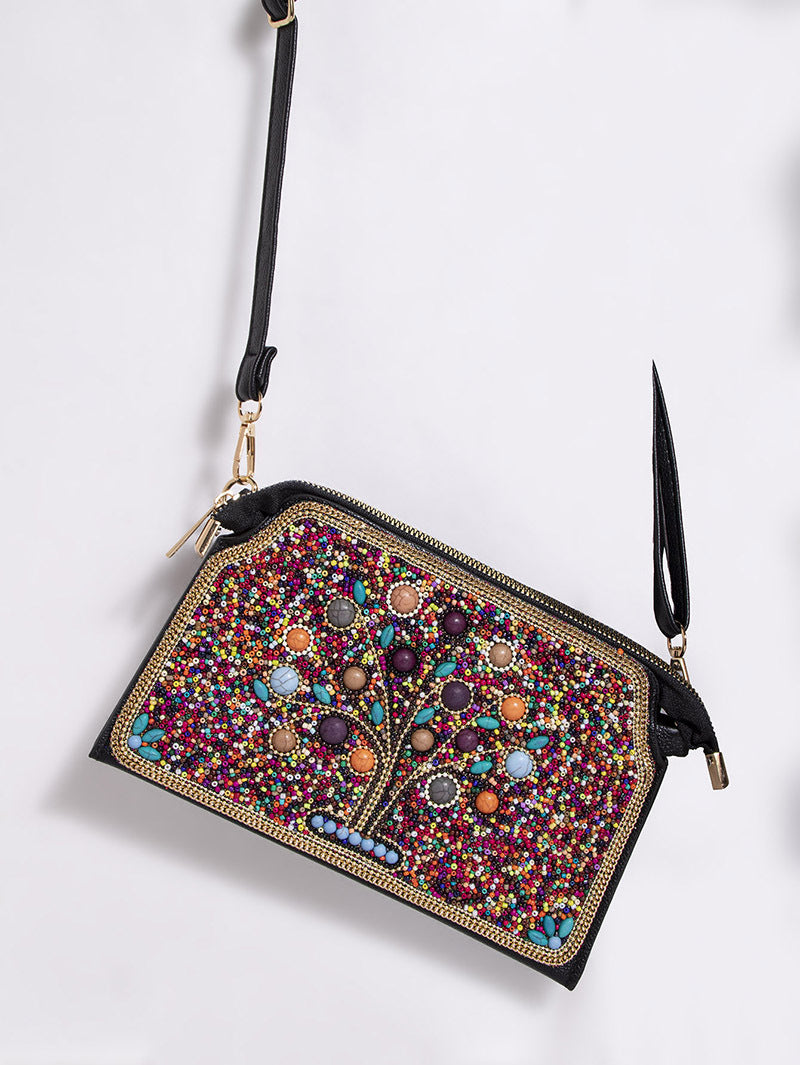 Women's Bohemian Style Bead Shell Flower Trip Bags