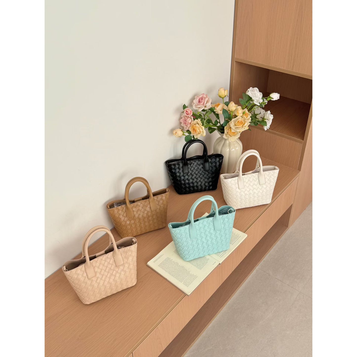 Women's High-grade Portable Woven Fashion Vegetable Basket Women's Handbag