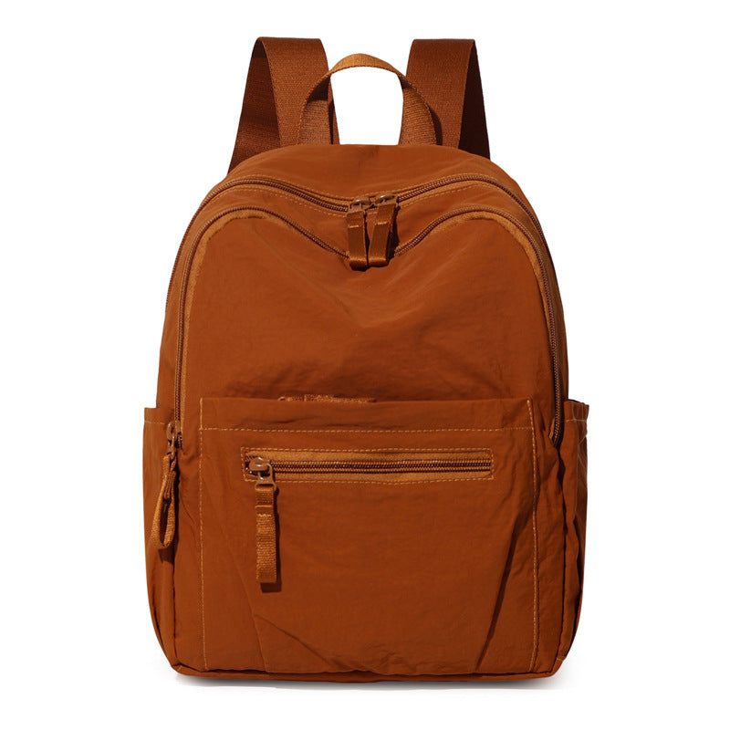Women's Simple College Nylon Cloth Outing For Leisure Backpack