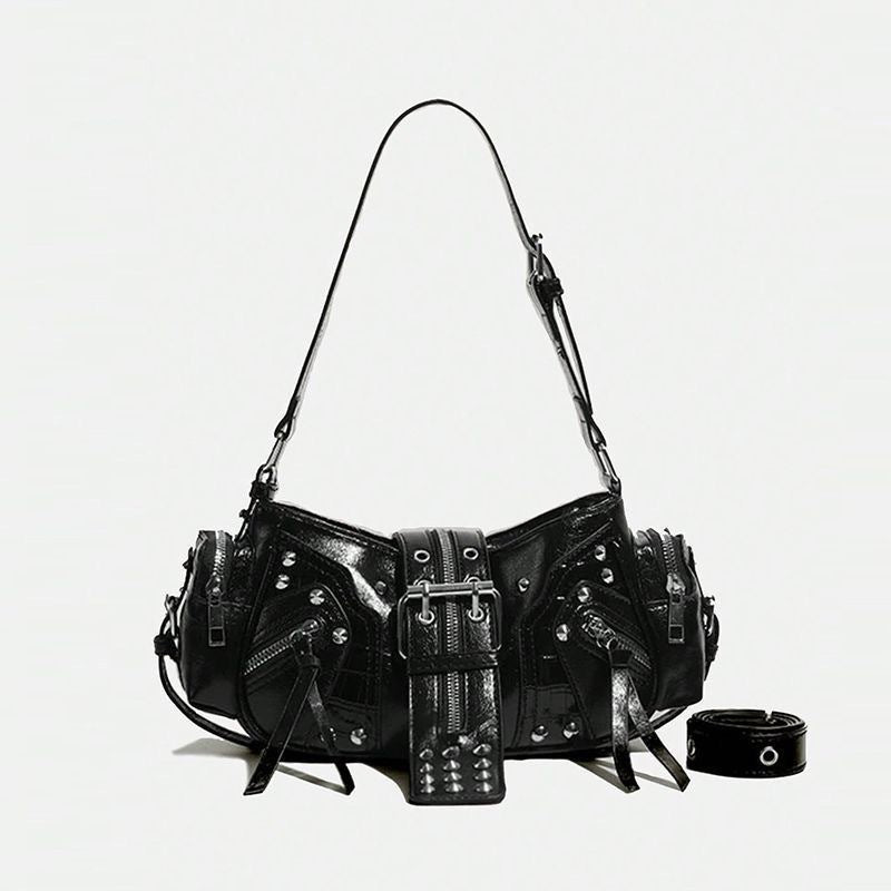 Design Punk Rivet Motorcycle Sweet Cool Wind Women's Shoulder Bag