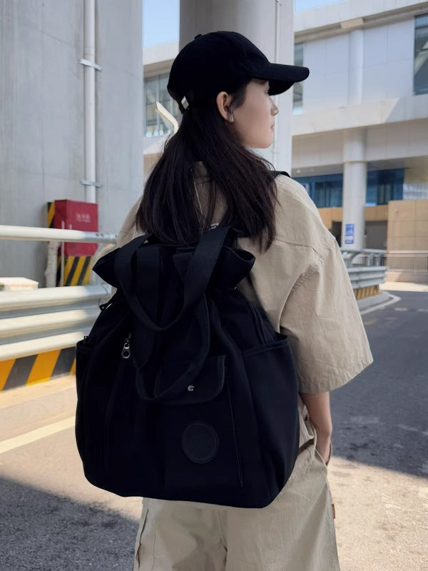 Drawstring Large Capacity Versatile Dance Fitness Portable College Leisure Backpack
