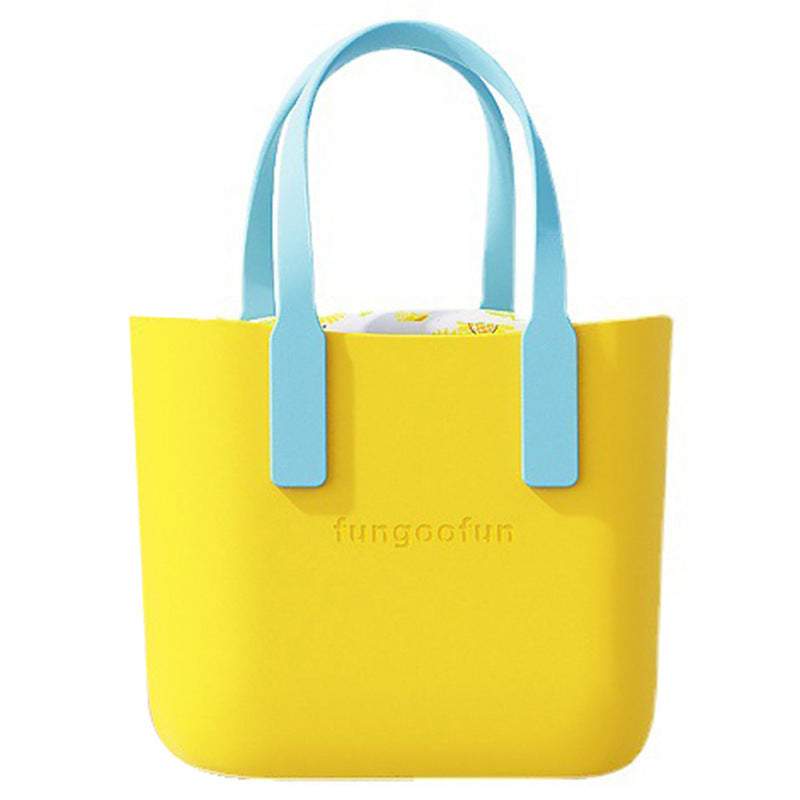 Lightweight Shopping Elegant Beach Portable Candy Color Women's Handbag