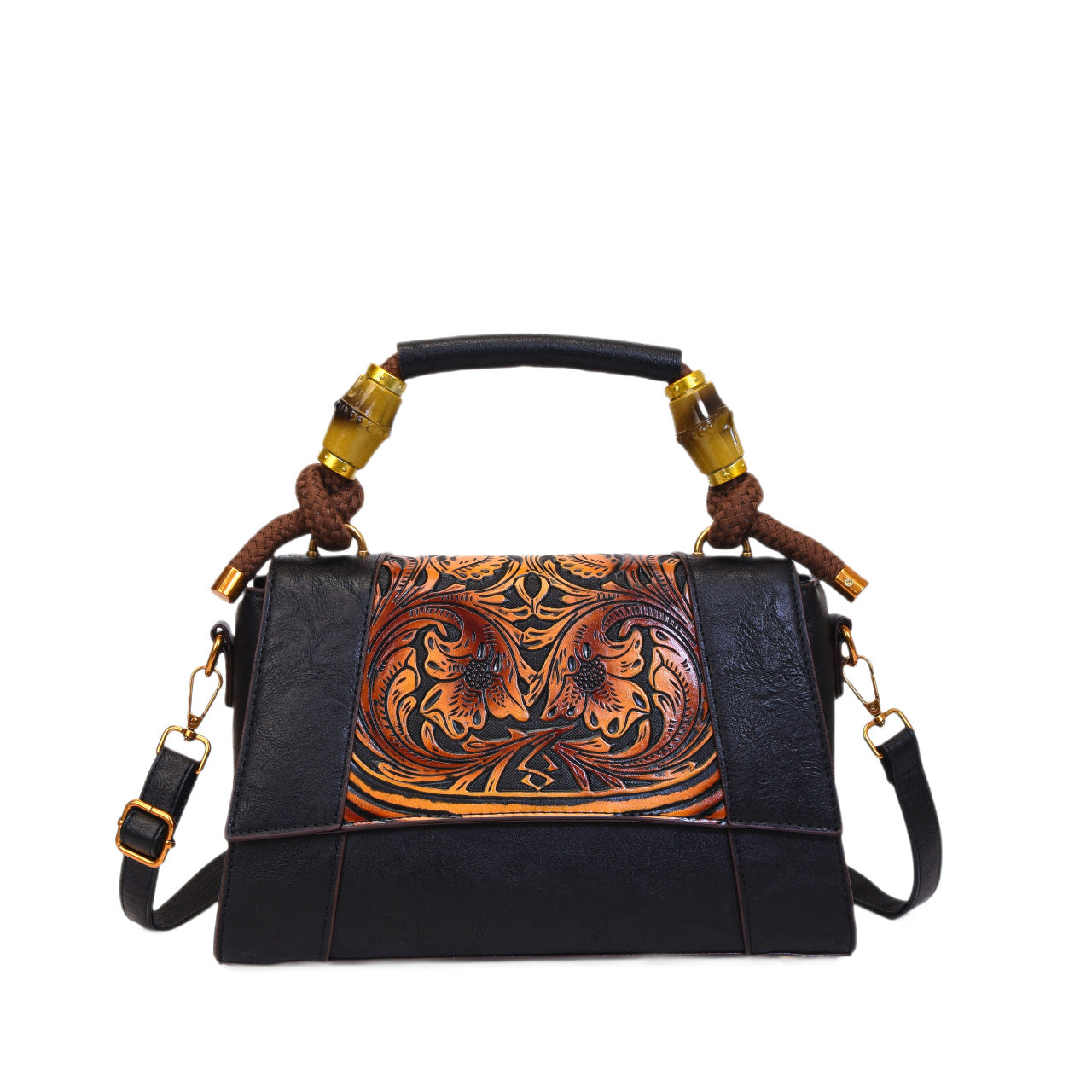 Artistic Bamboo Joint Ethnic Style Large Capacity Women's Handbag