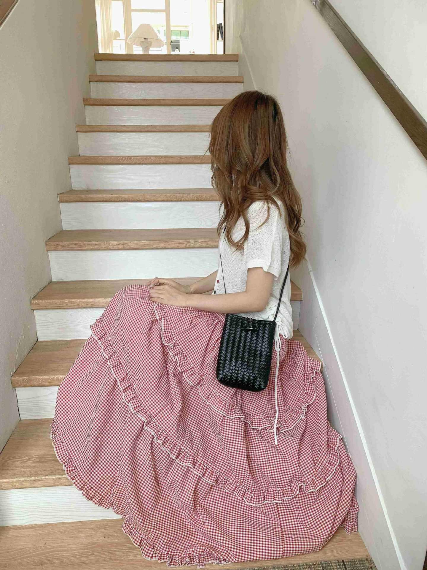 Women's Korean Style Red Simple Solid Color Small Square Bags
