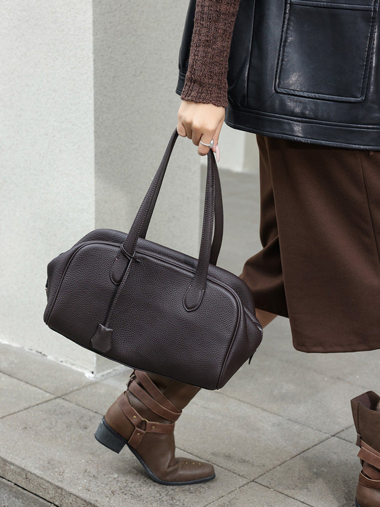 Bowling Leather Portable One Large Capacity Cowhide Shoulder Bags