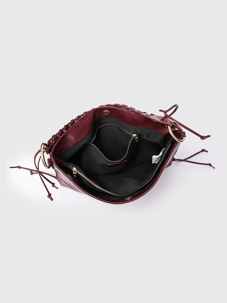 Women's Z Home Large Capacity Woven Metal Eye Bags