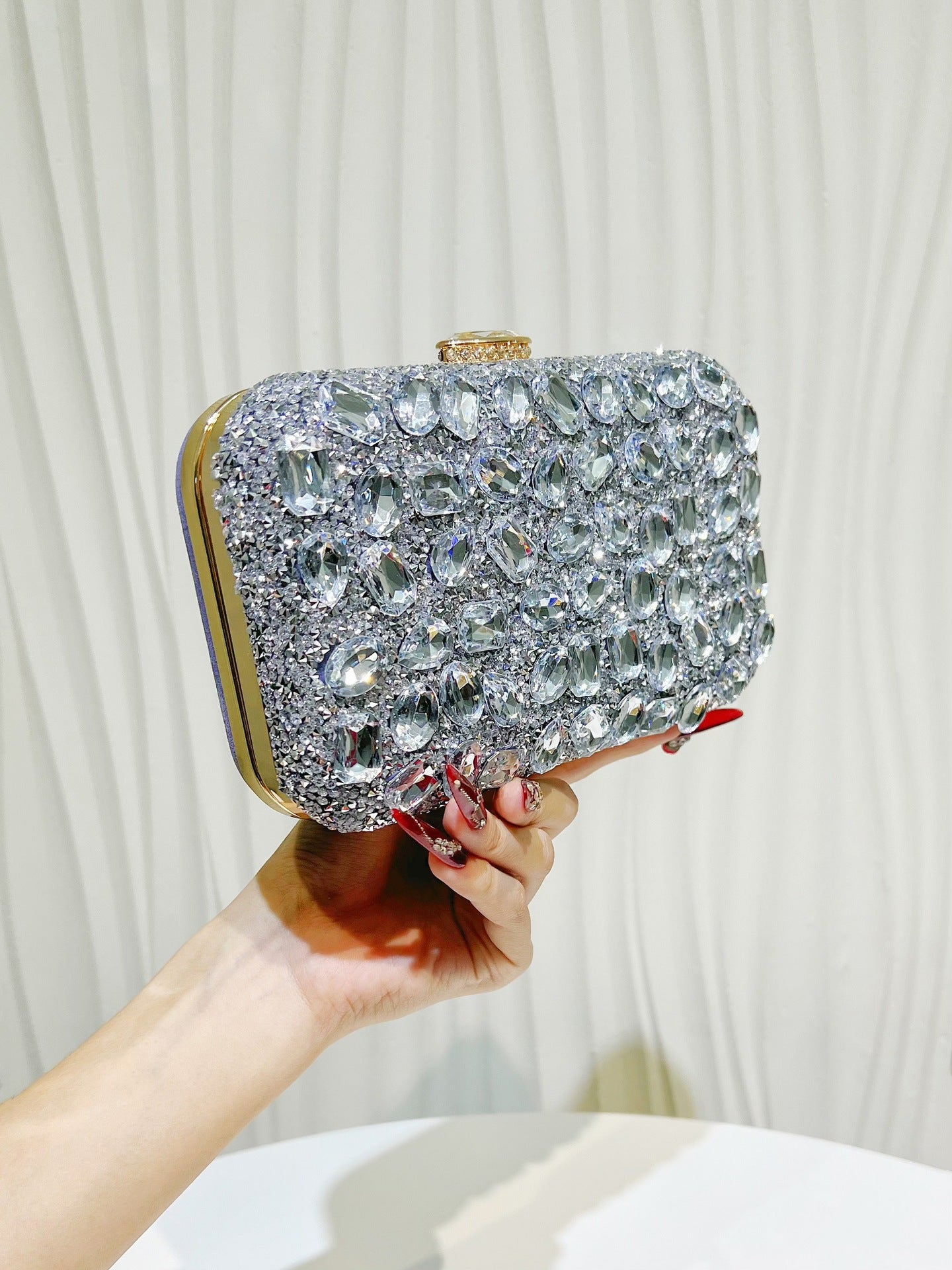 Fashion Flash Rhinestone Clutch Light Luxury Gorgeous Dinner Bag