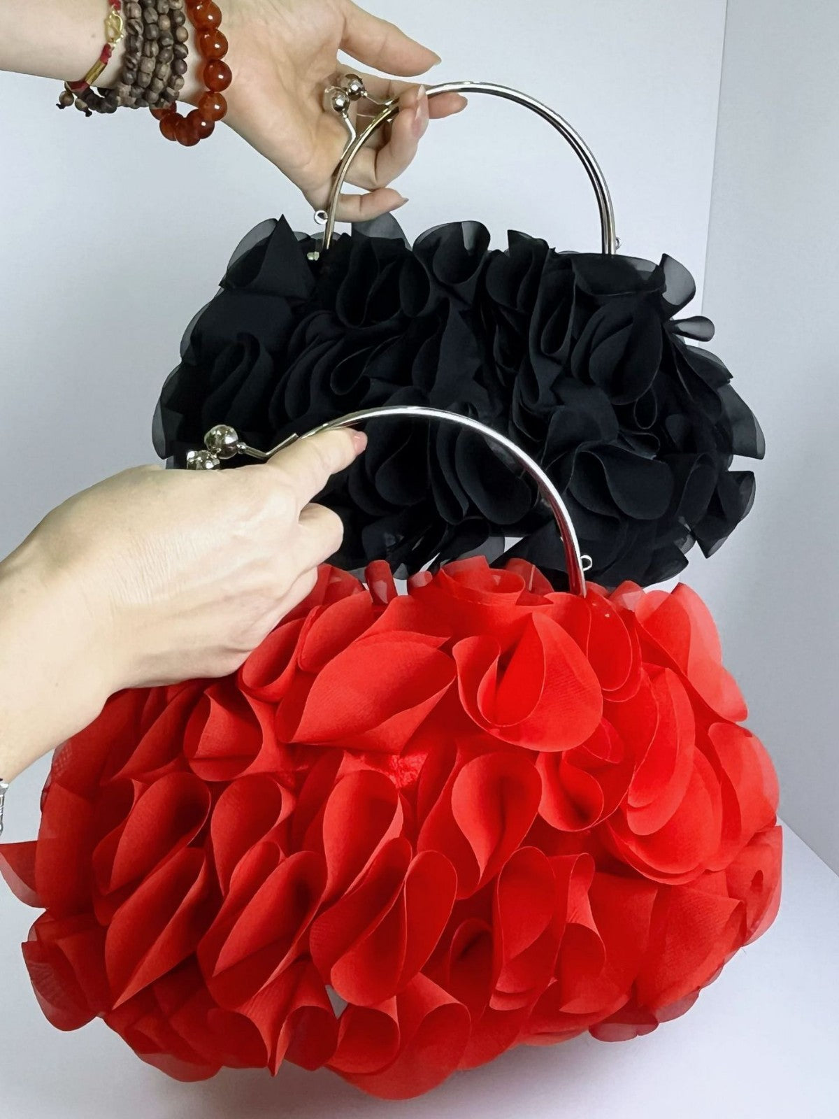 Women's Flower Earring Wedding Banquet Cheongsam Matching Handbags
