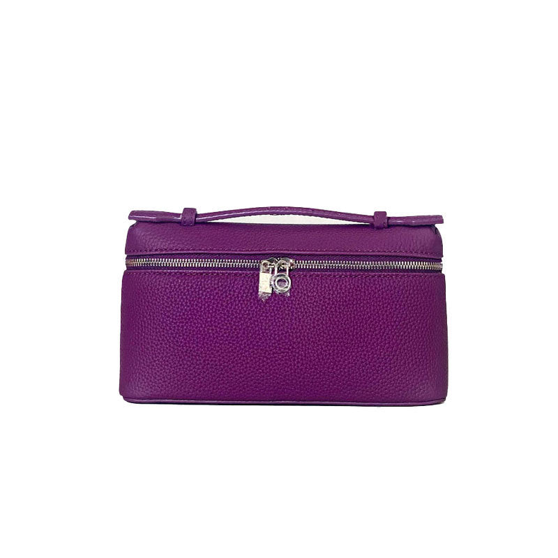 Women's Lunch Box Genuine Leather Portable Pouch Light Women's Shoulder Bag