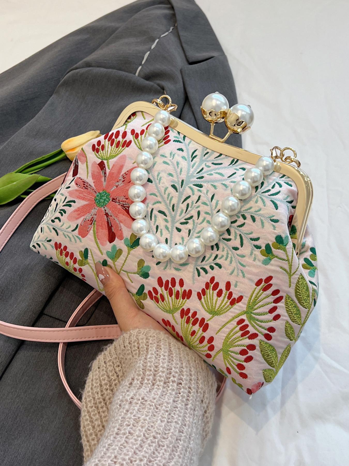 Women's Personalized Patterns Trendy Pearl Hand Light Luxury Bags