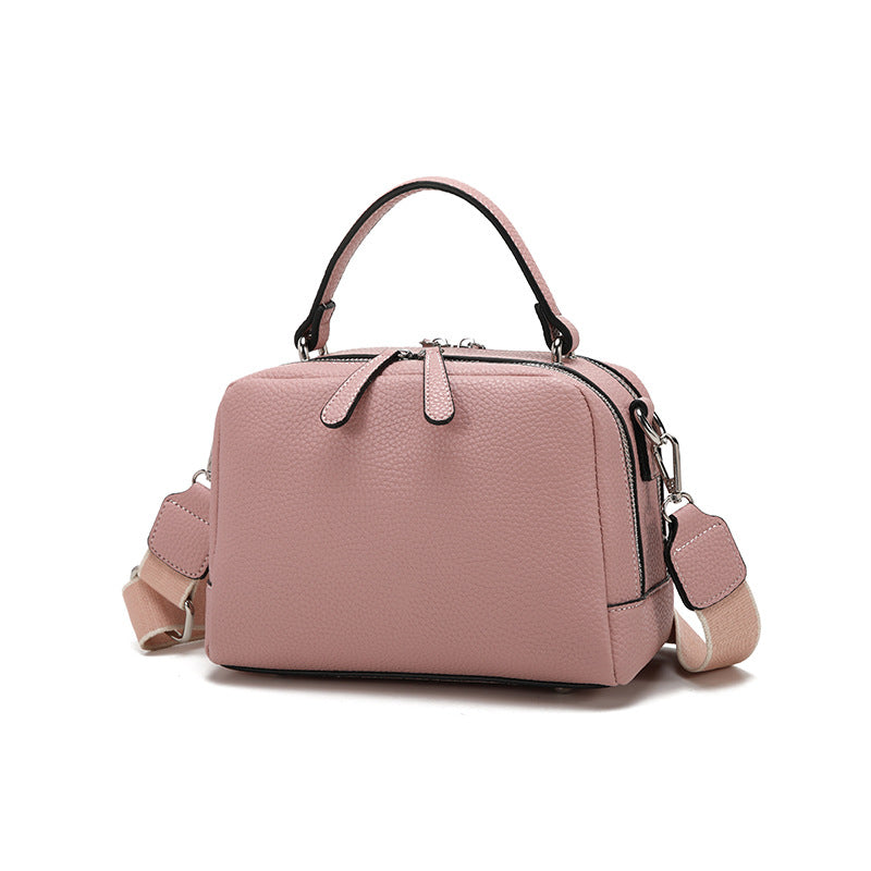 Women's Fashion Authentic Leather Tactile Feel Boston Women's Messenger Bag