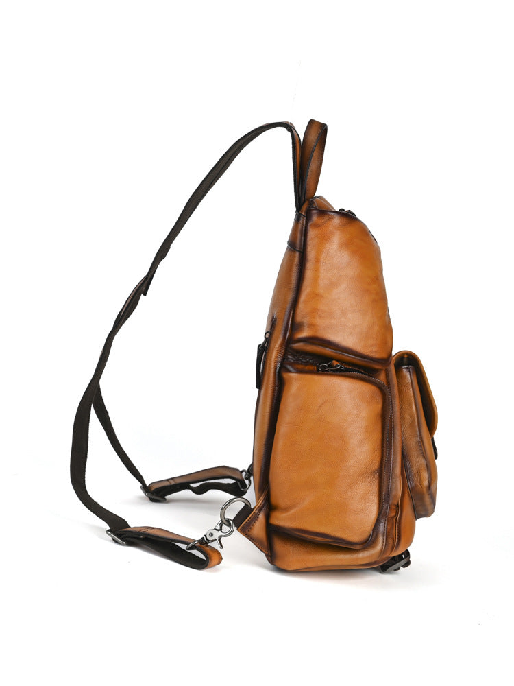 Men's Retro Large Capacity Soft Leather Multifunctional Shoulder Bags
