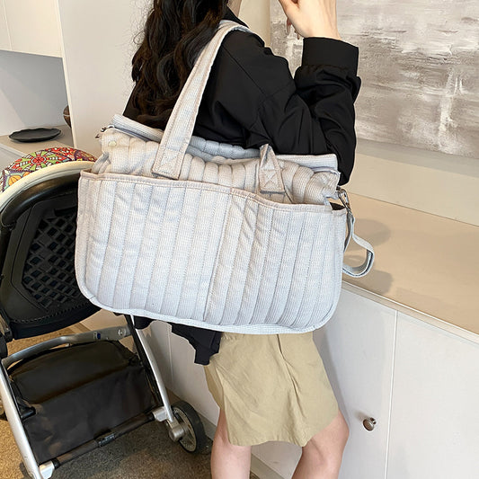 Women's Hand-held Fashion Zipper Stroller Pannier Diaper Mummy Bag
