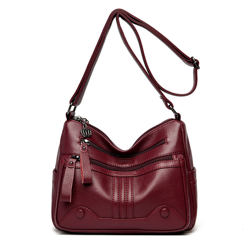 Women's Large Capacity Soft Leather Mother Versatile Women's Messenger Bag