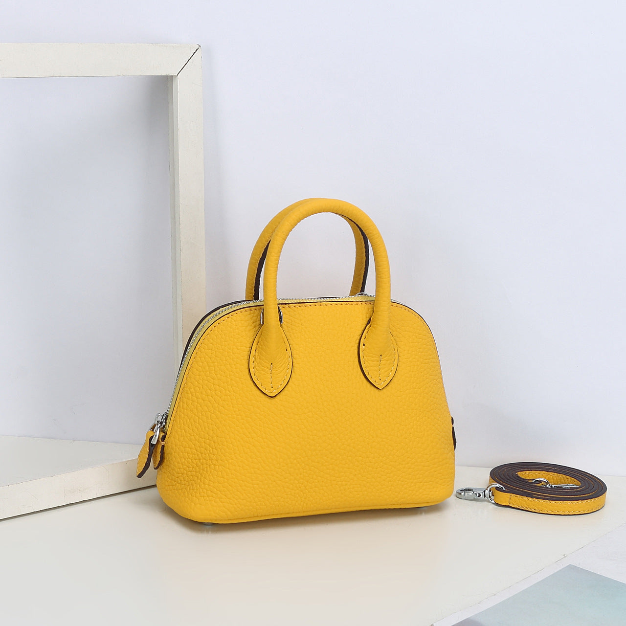 Mini Shell Female Authentic Leather Tactile Women's Messenger Bag