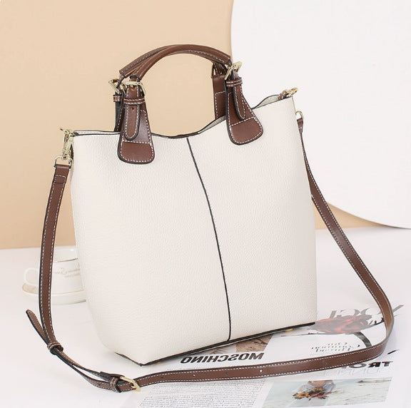 Women's Cowhide Big Large Capacity Leather Commuter Women's Handbag