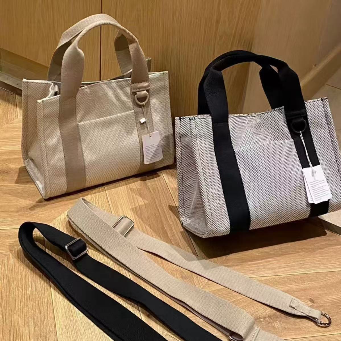 Women's Two-color Canvas Three-dimensional Portable Large Capacity Women's Messenger Bag