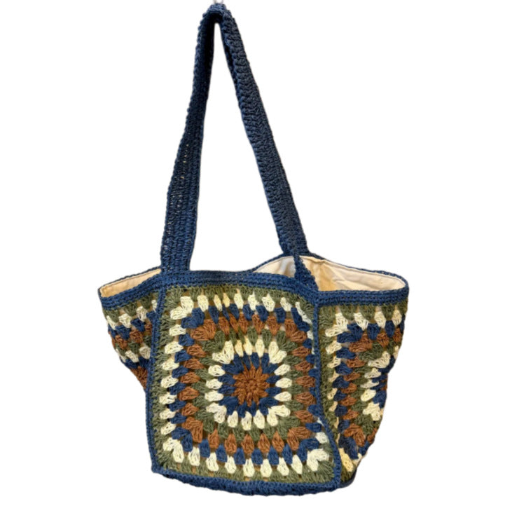 Women's Handmade Weaving Hollow Ethnic Style Large Capacity High Sense Women's Shoulder Bag