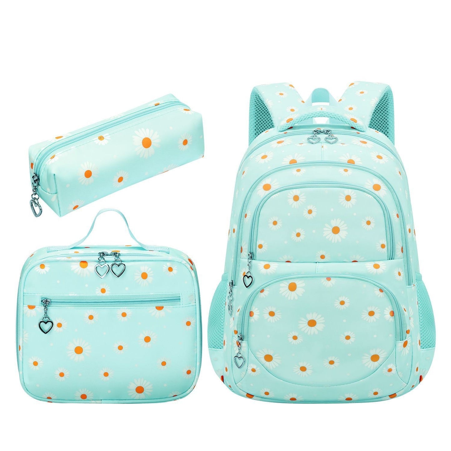 Chrysanthemum Three-piece Large Capacity Waterproof Little Backpacks