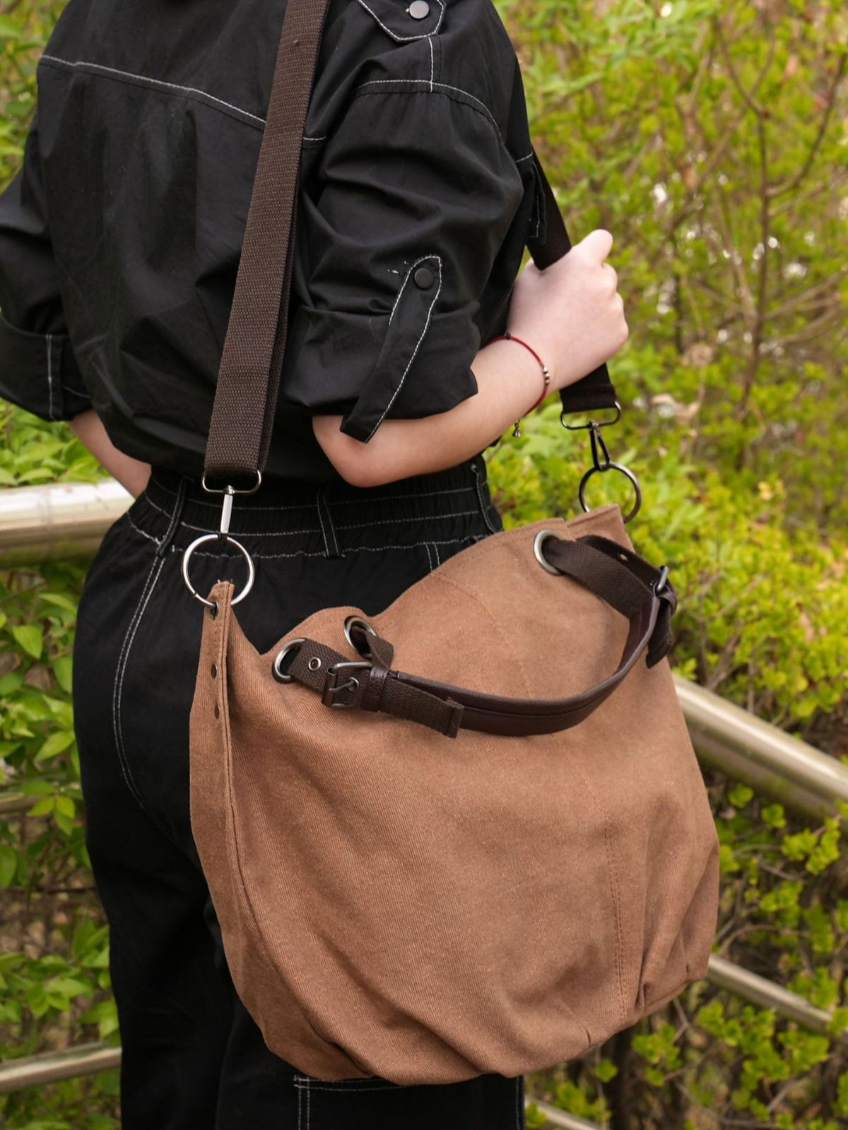 Women's Fashion Simple Canvas Large Capacity Women's Shoulder Bag