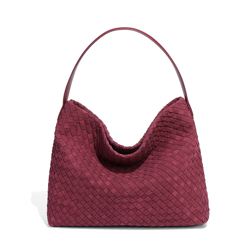 Women's Fashion Large Capacity Hand-woven Commuter Texture Bags