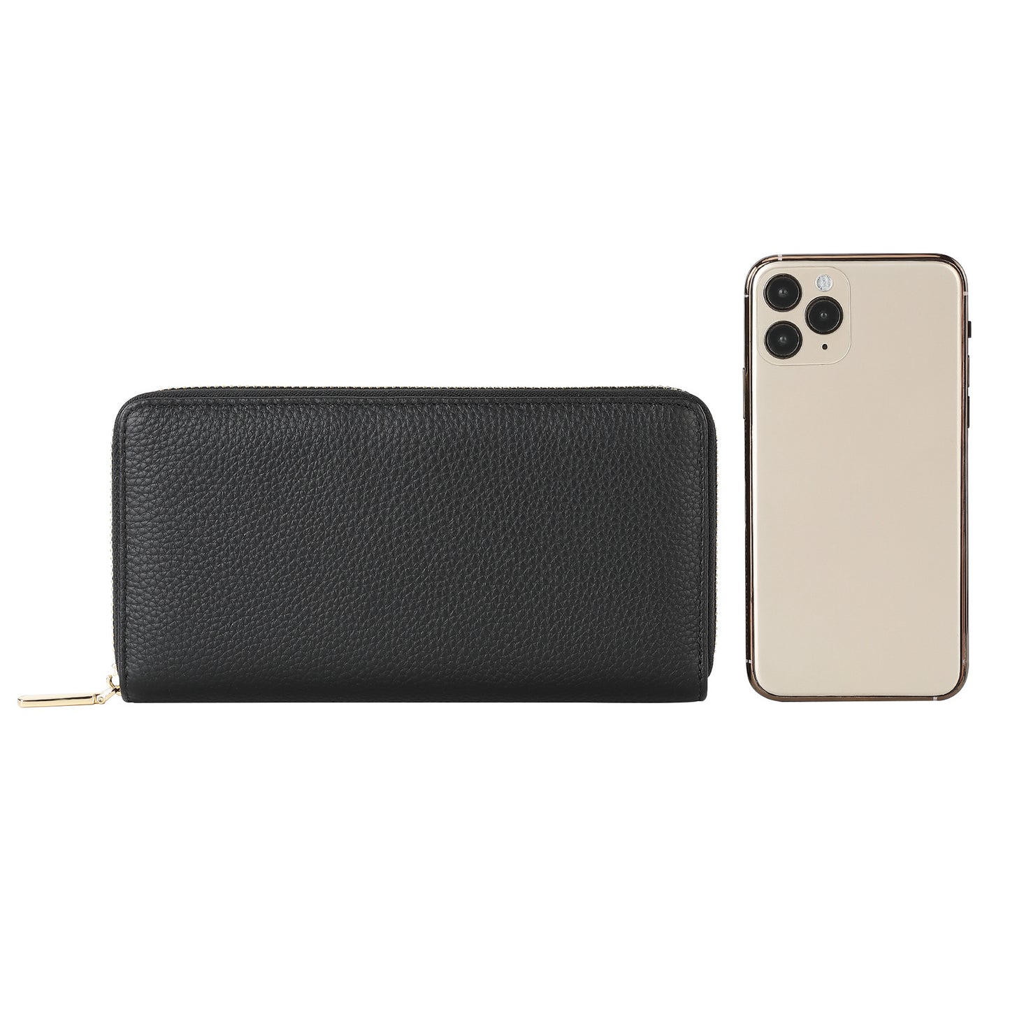 Women's Genuine Leather Lychee Pattern Large Capacity Change Coin Purses