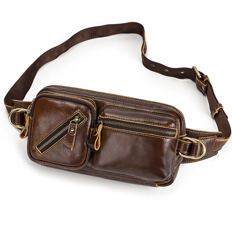 Glamorous Charming Men's Leather Oil Cowhide Bags