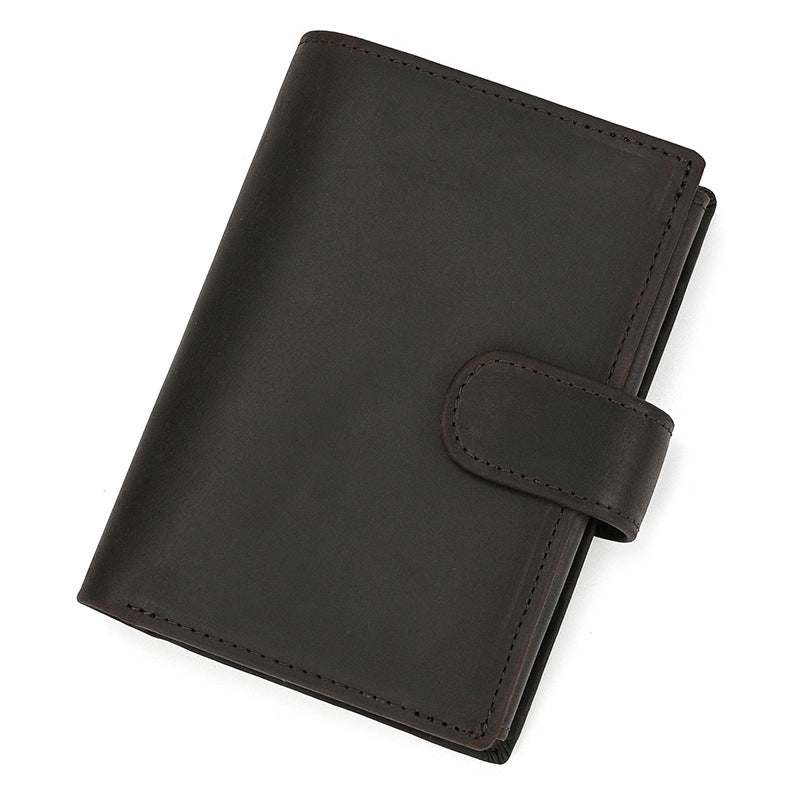 Women's & Men's First Layer Cow Two Fold Three Multi Slots Men's Wallet