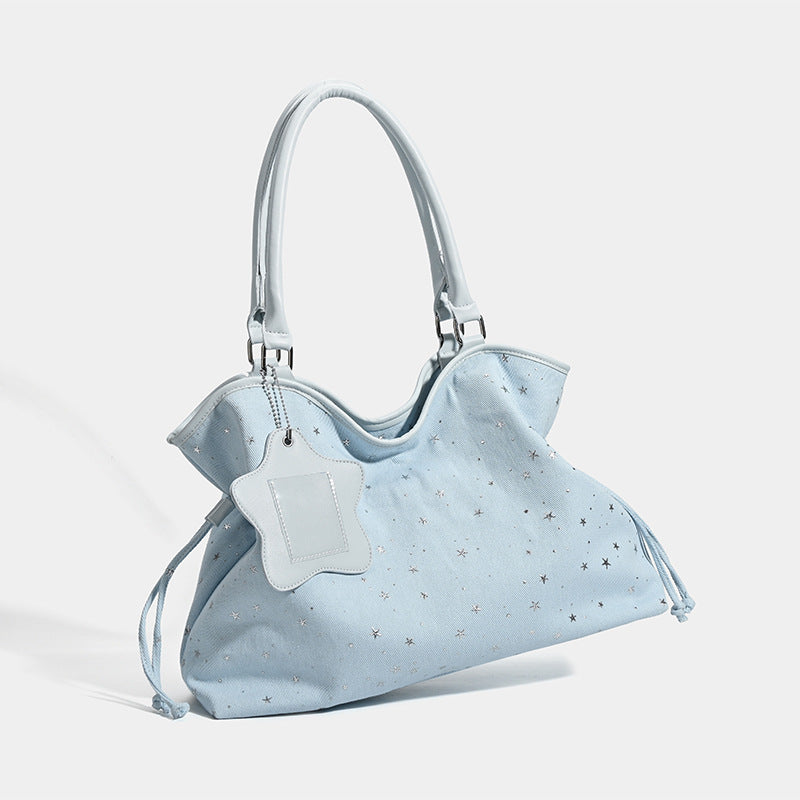 Women's Fashion Commuter Large Capacity Totes Polka Dot Bow Underarm Bags