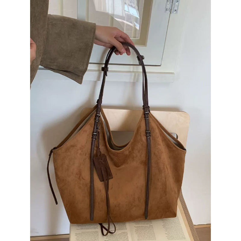 Women's Suede Large Capacity Daily Brown Women's Shoulder Bag