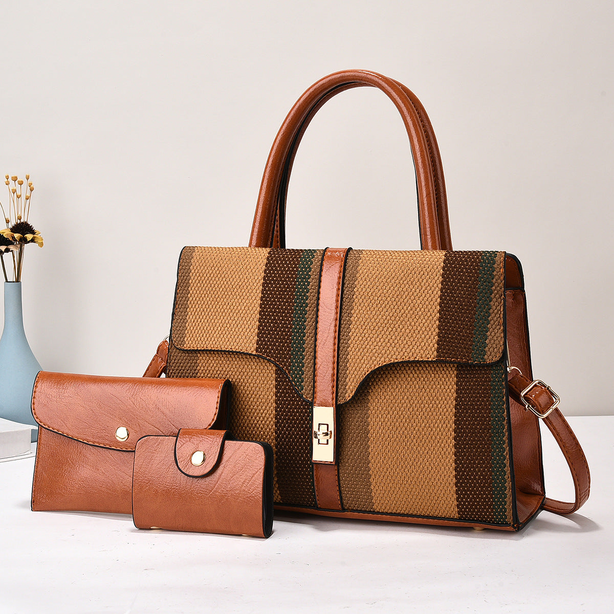 Contrast Color Large Capacity Retro Fashion Small Square Bag