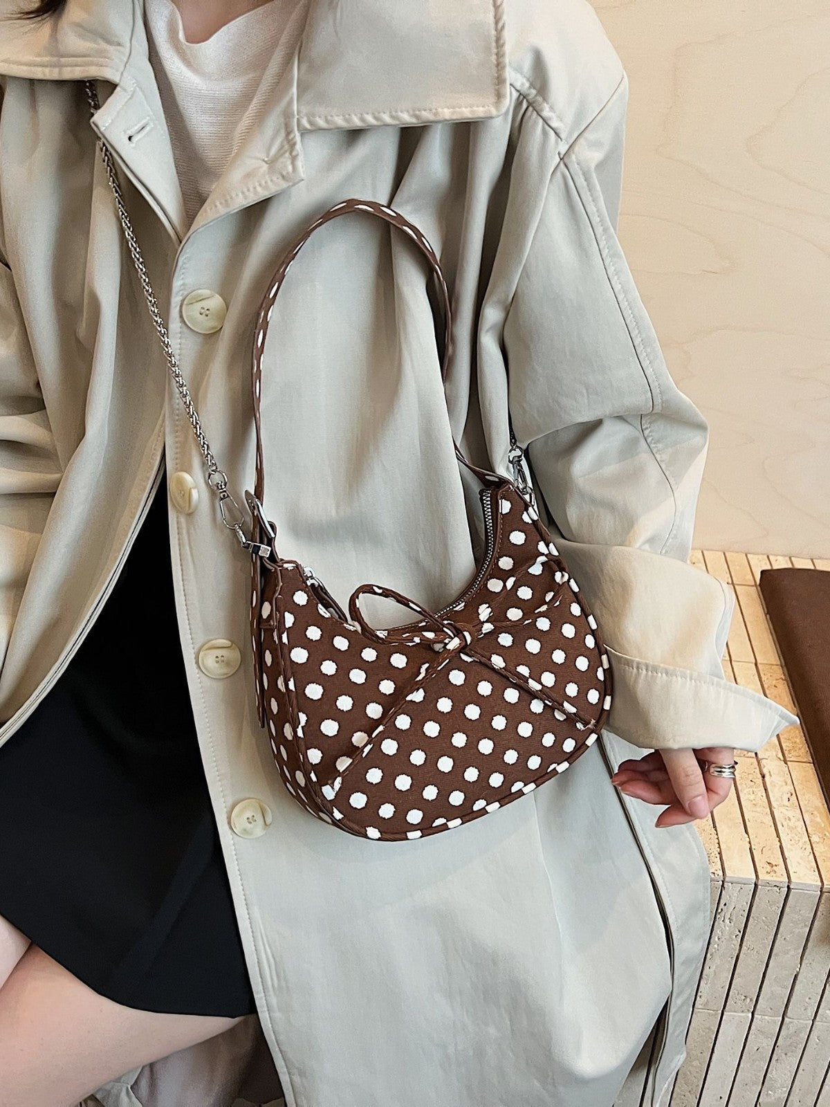 Women's Korean Style Bow Underarm Single Women's Shoulder Bag