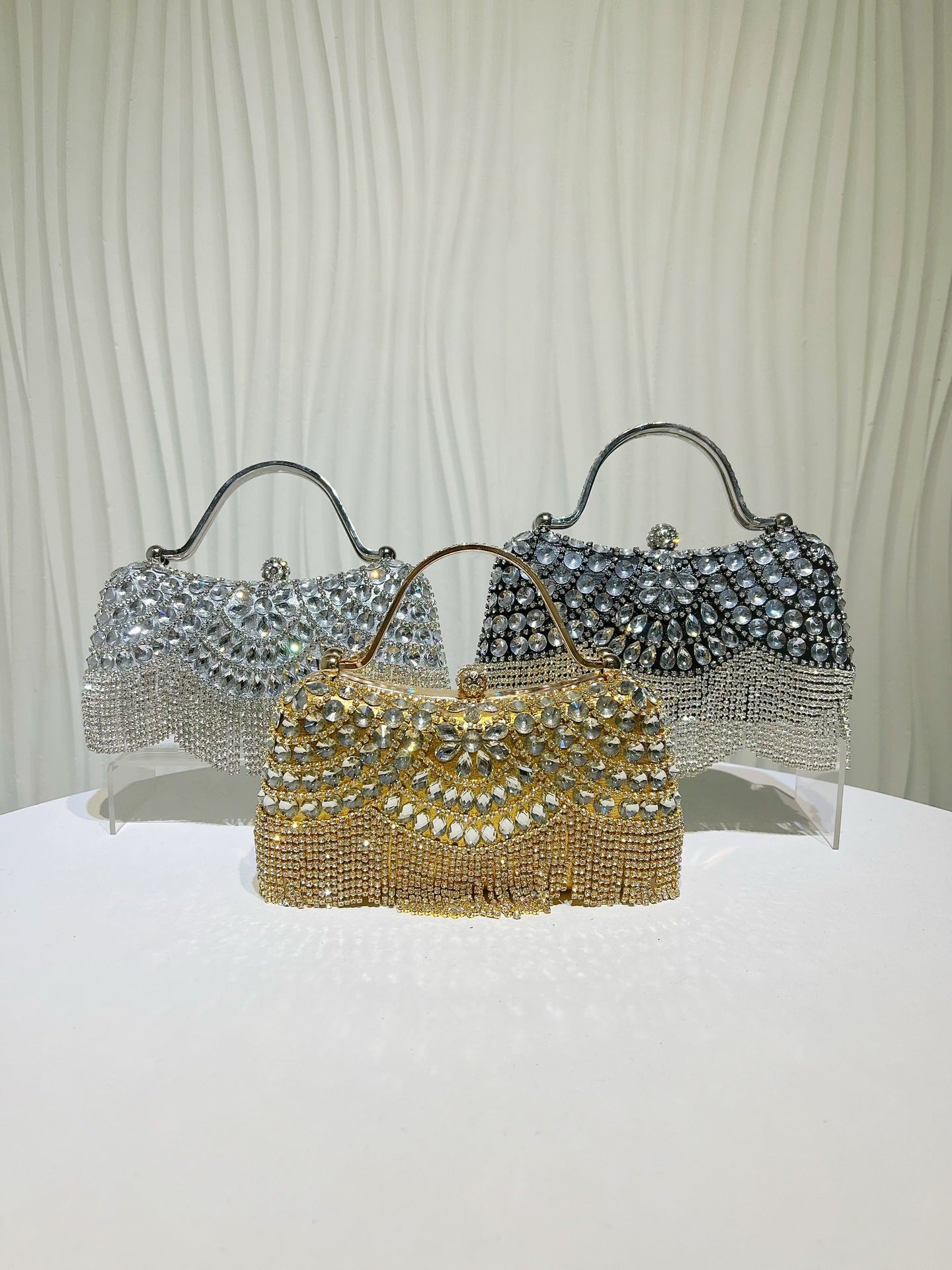Diamond Clutch Tassel Birthday Wedding Banquet Women's Handbag