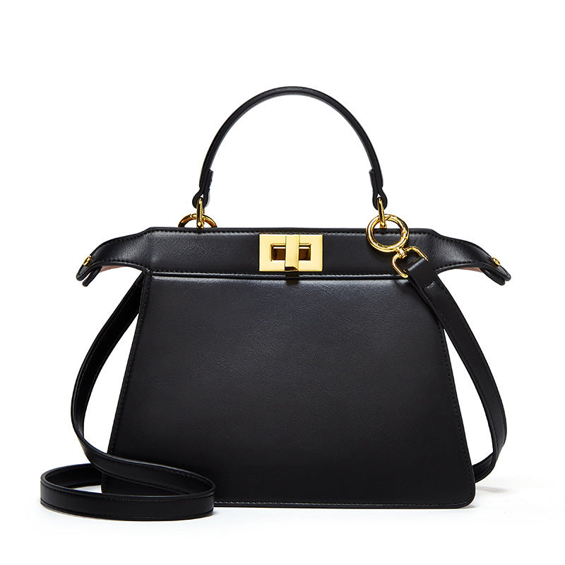 Women's Fashionable Simple Solid Color Kelly Elegant Lady Women's Handbag