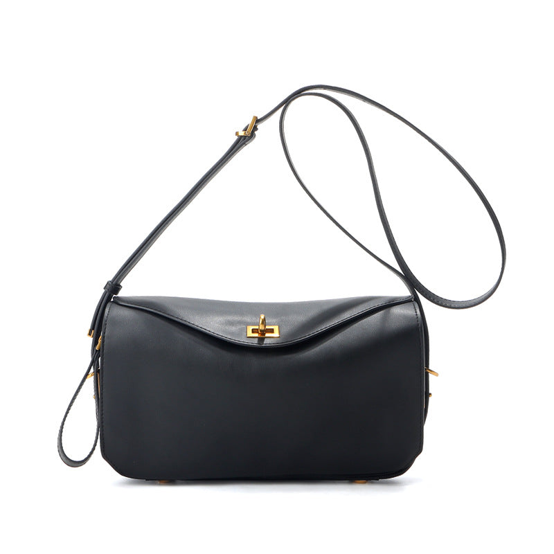 Women's Cowhide Boston Pillow High-grade Leather Fashionable Women's Shoulder Bag