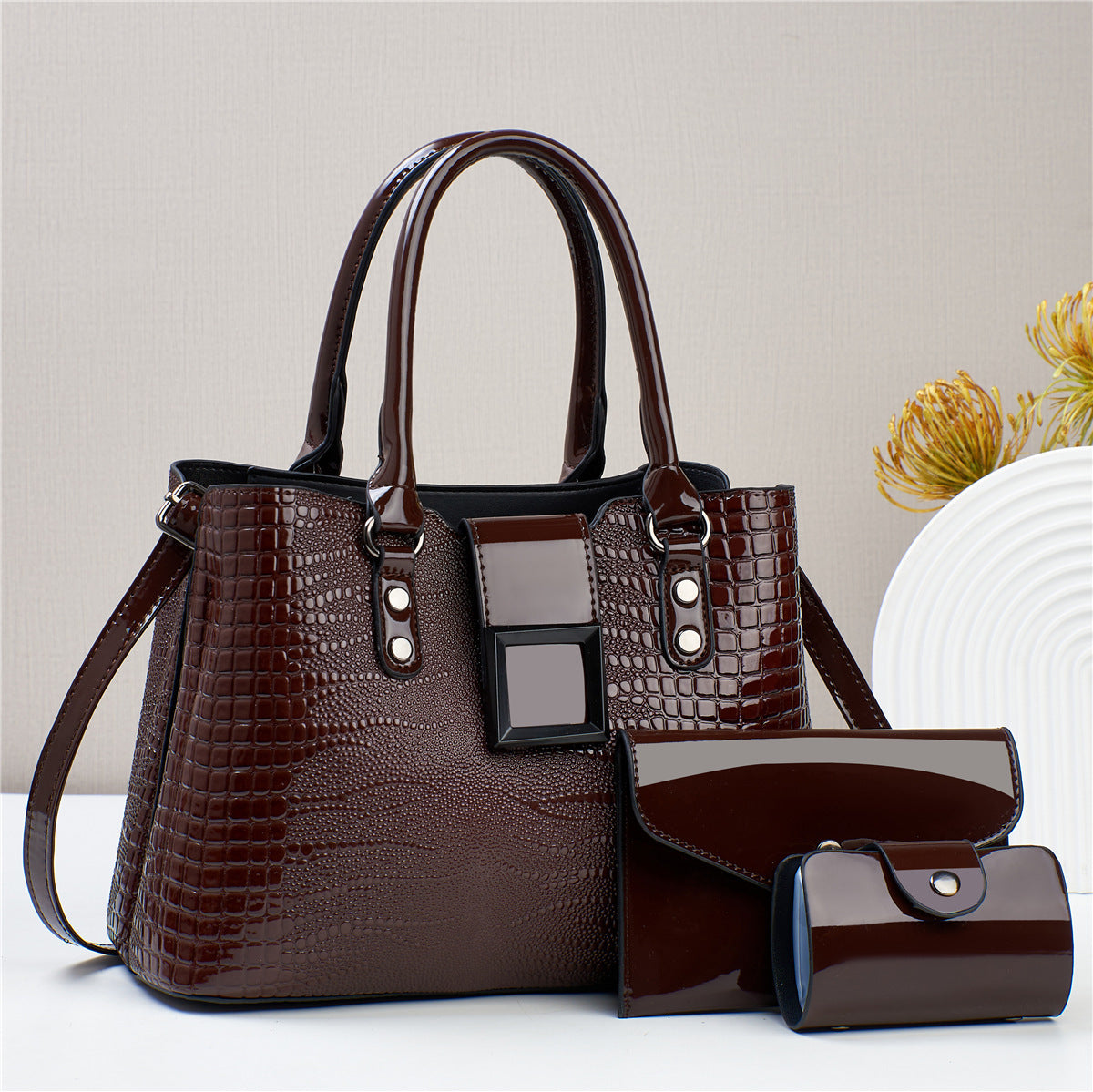 Women's British Marley Three-piece Portable Mother Fashionable Women's Handbag