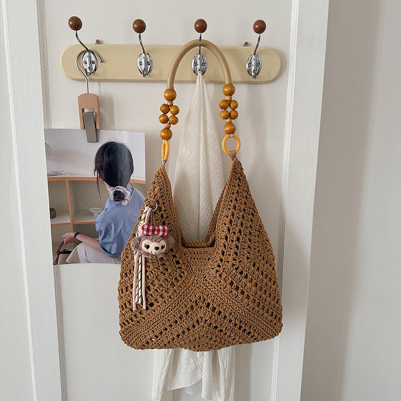Large Capacity Woven Summer Fashion Straw Leisure Women's Shoulder Bag