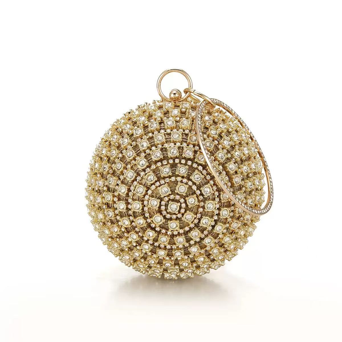 Diamond Banquet Clutch All Match Dress Fashion Creative Spherical Handbags
