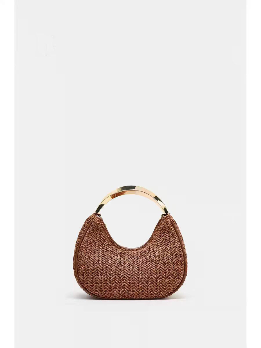 Cool Women's Metal Detail Mini Woven Women's Messenger Bag