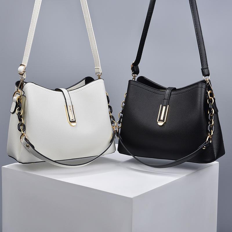 Women's Fashion Large Capacity Textured For Bucket Bags