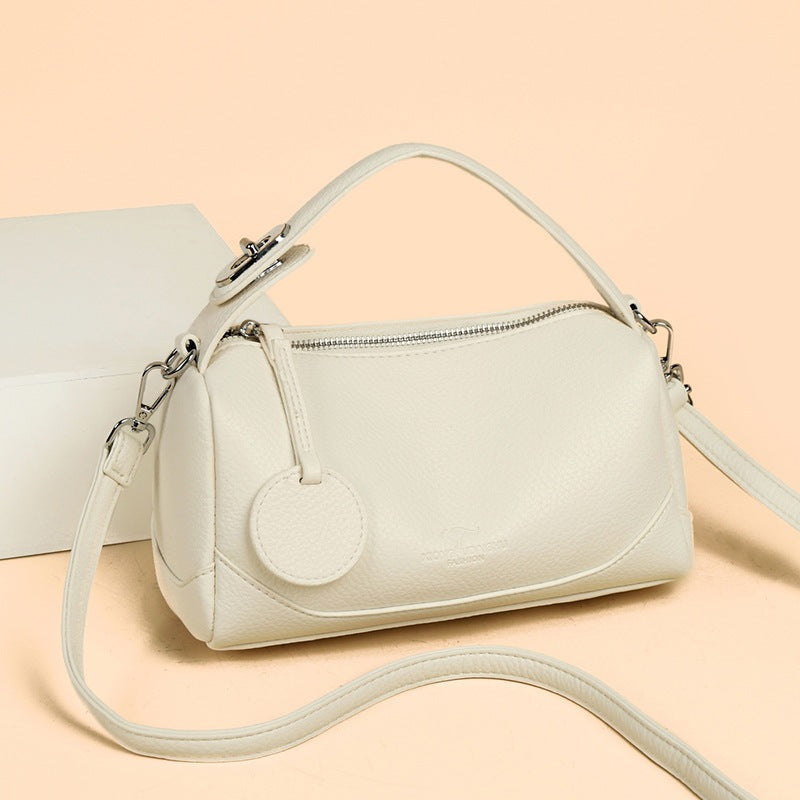 Women's Spring Versatile Pillow Simple Soft Leather Portable Bags