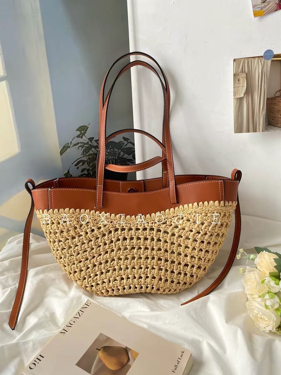 Wings Style Vacation Big Old Money Hand-woven Straw Women's Shoulder Bag