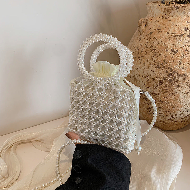Fashion Fresh Mini Portable Female Springtide Hollow Beaded Bags