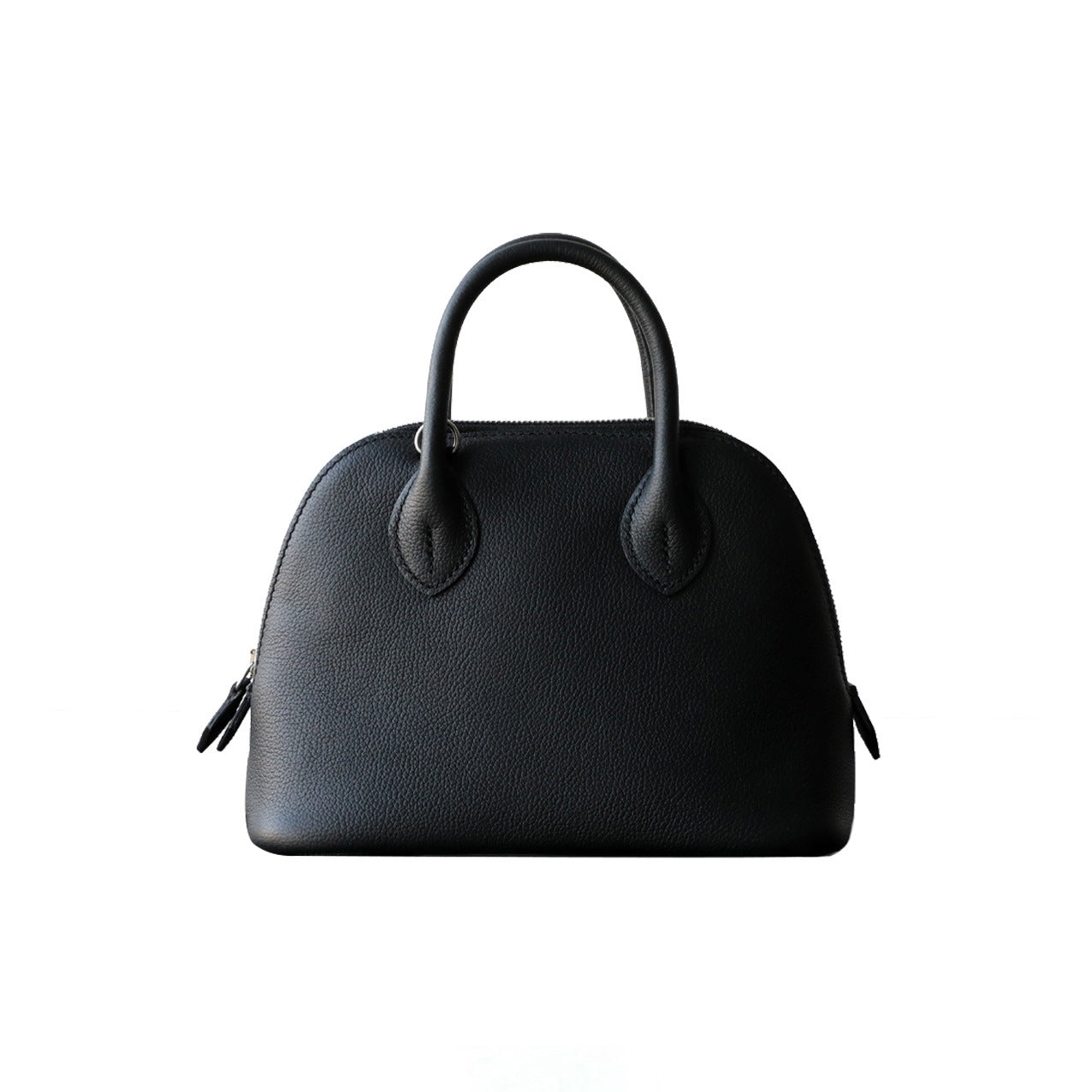 Women's First Layer Cowhide Portable High Sense Design Shell Simple Bowling Women's Handbag