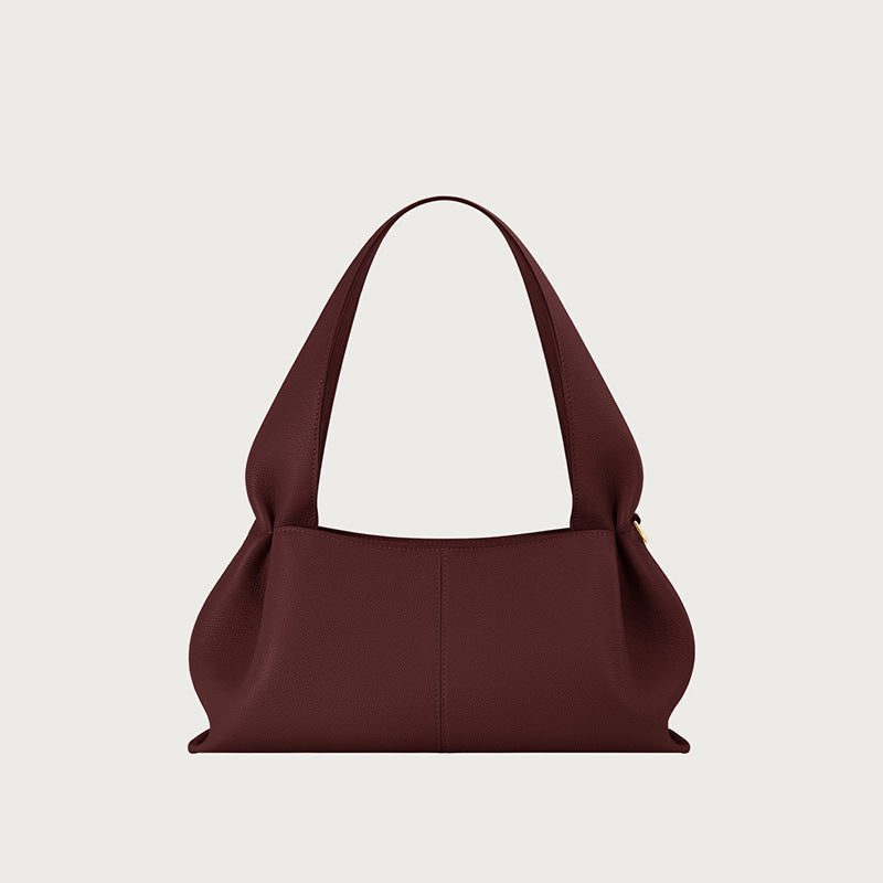 Women's Minority Fashion Trendy Portable Cloud High-grade Litchi Pattern Design Sense Women's Handbag