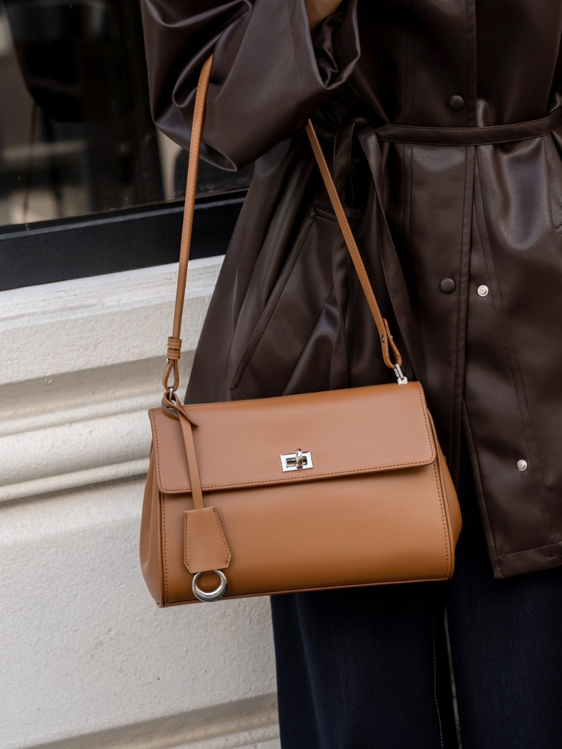 Women's Classic Leather Underarm Large Capacity Totes Women's Shoulder Bag