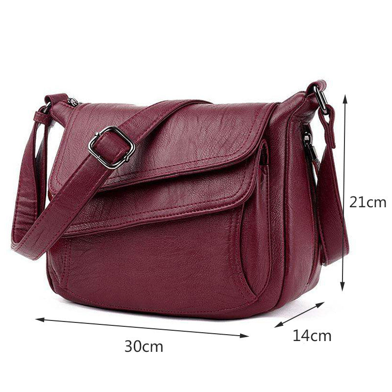 Beautiful Women's Korean Style Soft Leather Small Square Bags